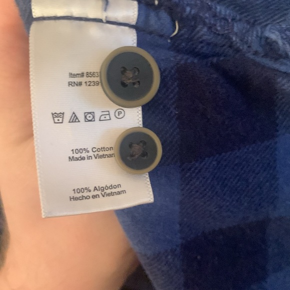 Jachs Ultra Thick Cotton Woodsman/Carpenters Blue Checkered Work/Hunting Shirt - Picture 4 of 5